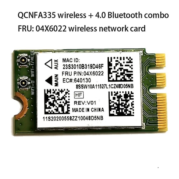 Qcnfa335 Wireless Network Card, Ngff M2 Interface 4.0 Bluetooth Wireless Network Card Support System green