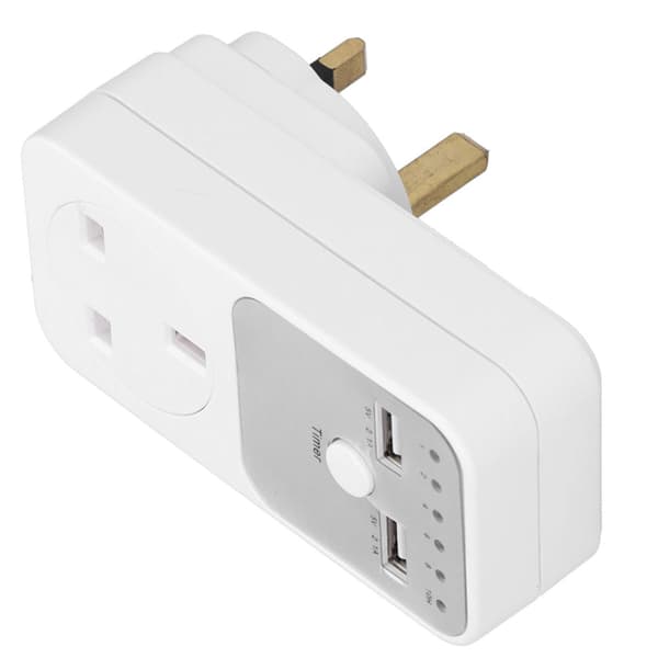 180V 260V USB Smart Digital Nedtællingsur Computer Telefonoplader