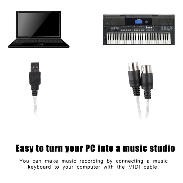 MIDI til USB Kabelkonverter - Koble tastaturet til datamaskinen din