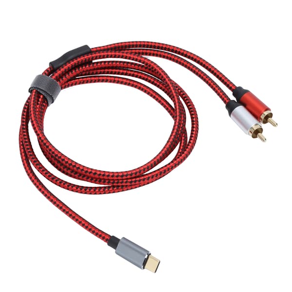 Guld Plating TypeC Han til 2RCA Han Audio Kabel til Mobiltelefon Tablet Laptop (1,5m)