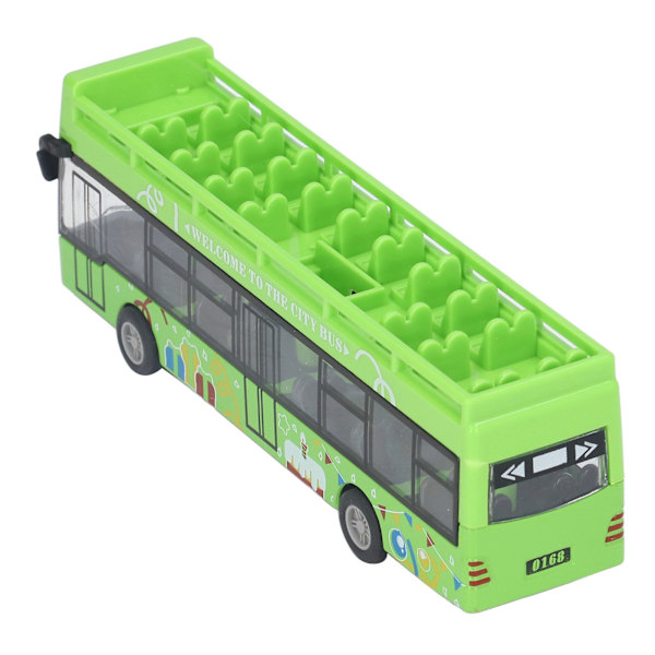 Grön Metall Pull Back Cabriolet Buss Leksak Hög Simulationsmodell för Barn