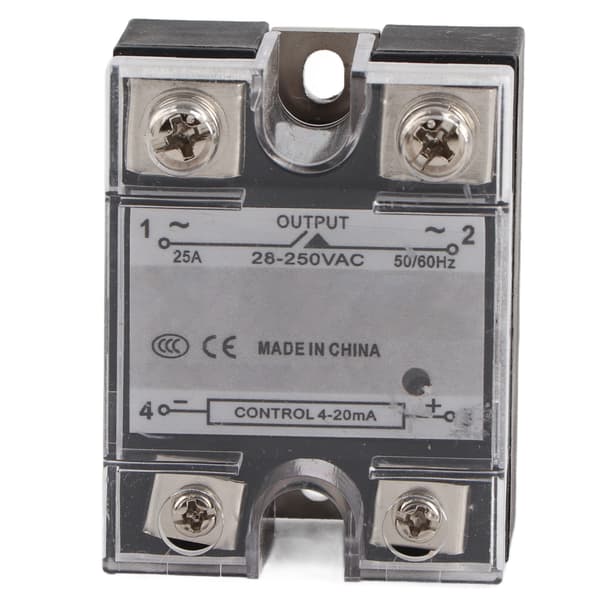 Solid State Relä SSR 4-20mA Ingång 28-250V AC Utgång Steglös Spänningsregulator