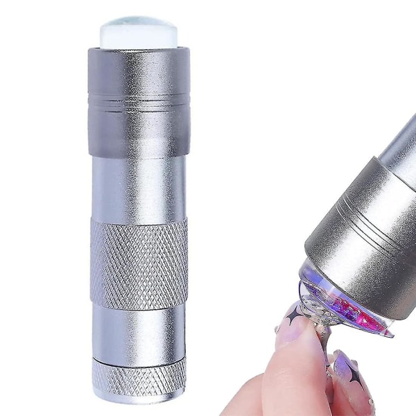Mini Flash Light Kynsienkuivausrumpu, Käsikäyttöinen Nail Art Uv Press Light, UV-lamppu Jelly Silicone Stamper -päällä, Nail Art