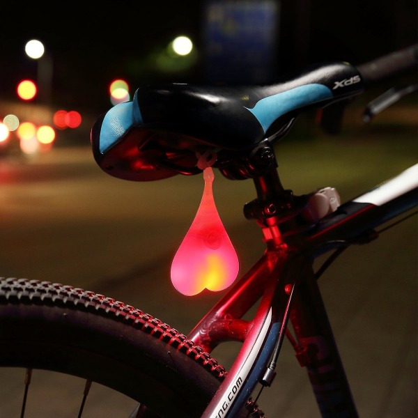 Cykelbolde Hale Silikone Light Creative Bike Vandtæt Night Essential Led Advarselslys Cykel Sæde Ryg Æggelampe Red