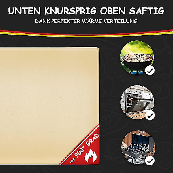 Pizzakivi Uuniin ja Kaasugrilliin, Keittiötarvikkeet Pizza Stone Grill Stone