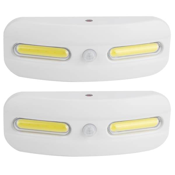 2 STK USB COB LED Bevegelsessensor Skaplys for Hjem Korridor