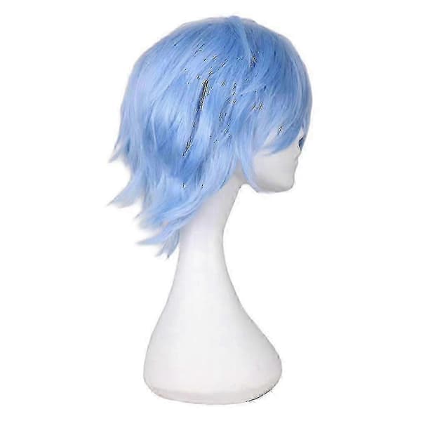 Moderigtig kort lige cosplayparyk til mænd - DSW light blue