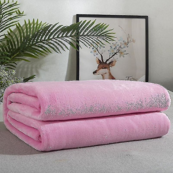 Täckefilt Mikrofiberflanell Mjuka filtar för bäddsoffa till soffa Ultravarma för alla årstider Gratis frakt Xinda Purple 100*150cm