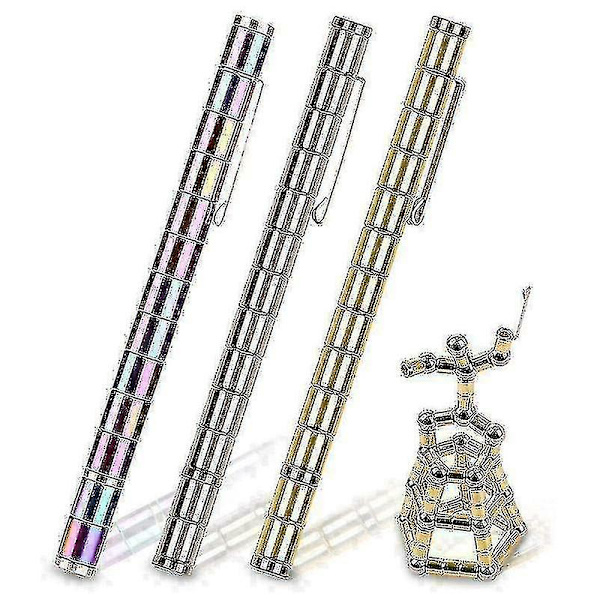 Modular Magnetic Magic Fidget Penna Diy Design Neutral Fun Polar W/ask för presenter Gold