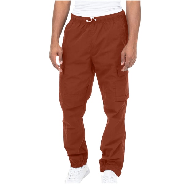 Miesten Cotton Fashion Cargo Pants mustat M