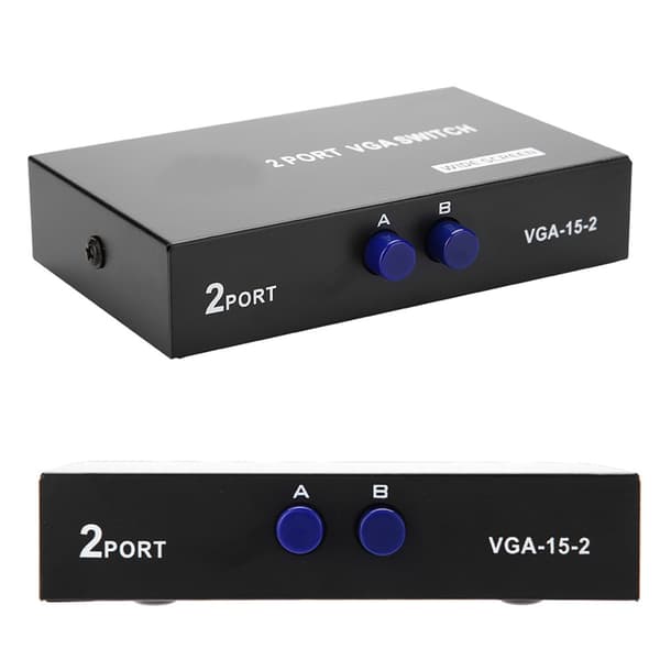 2 in 1 Out VGA -kytkinjakaja datan synkronointimonitorikytkin