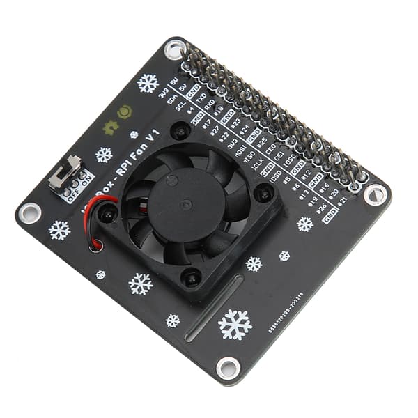 LED kjøleventilator for Raspberry Pi 4B/3B GPIO-utvidelseskort