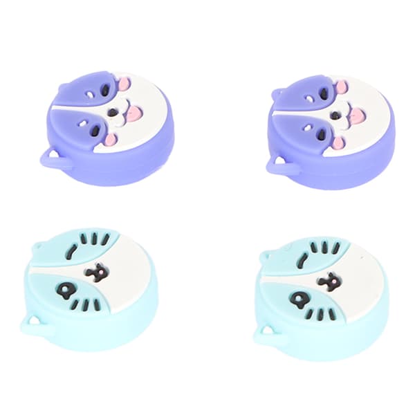 Joystickskydd Förhindra Halk Söt Katt Hund Form Silikon Tumgreppskydd för Switch Lite 4st