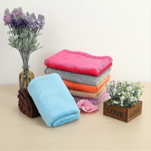 【BQ】Koralfleece Tæpper Superbløde Shaggy Universelle Ensfarvede Fleecetæpper til Sofa Beige 70x100cm