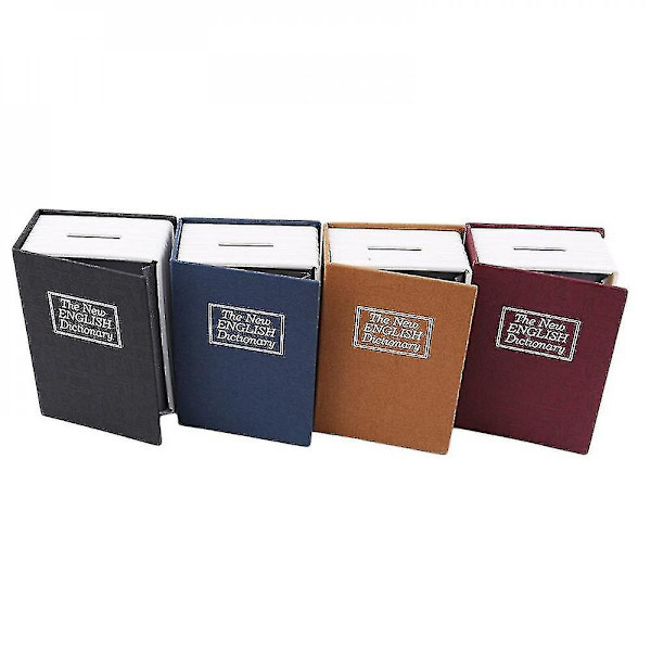 Creative Dictionary Book Money Boxes Piggy Bank With Lock Hidden Secret Security Safe Lock Cash Coin Storage Box Deposit Box dark blue