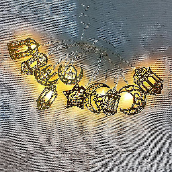 Ramadan Eid String Light Lämmin valkoinen Tunnelma Eid Lyhdyt Valot Muslimi Lamp Sisustus Kotijuhlalahja Combination 2