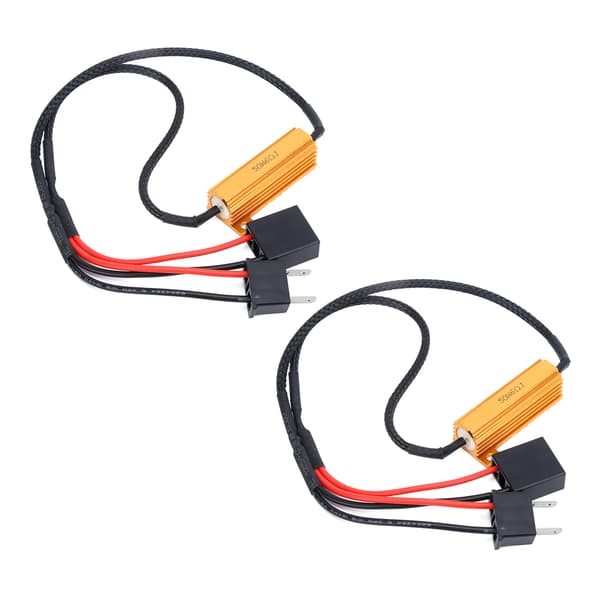 2 stk. H7 LED Decoder 50W 6ohm Belastningsmodstand Flash Fejlfri Annullerer til Bil Forlygte Blinklys