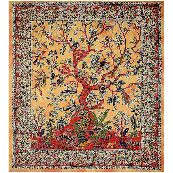 Tapestry Turkoosi Tree Of Life Seinälle ripustettavat psykedeeliset kuvakudokset