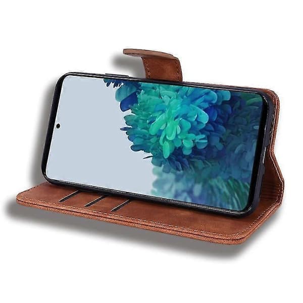 Plånboksfodral för S21 Fe 5g PU-flipfodral Mandala Brown