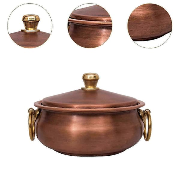 Kopparkruka Multifunktionell gryta i koppar för matlagning i köket Hem Copper 16cm Dia