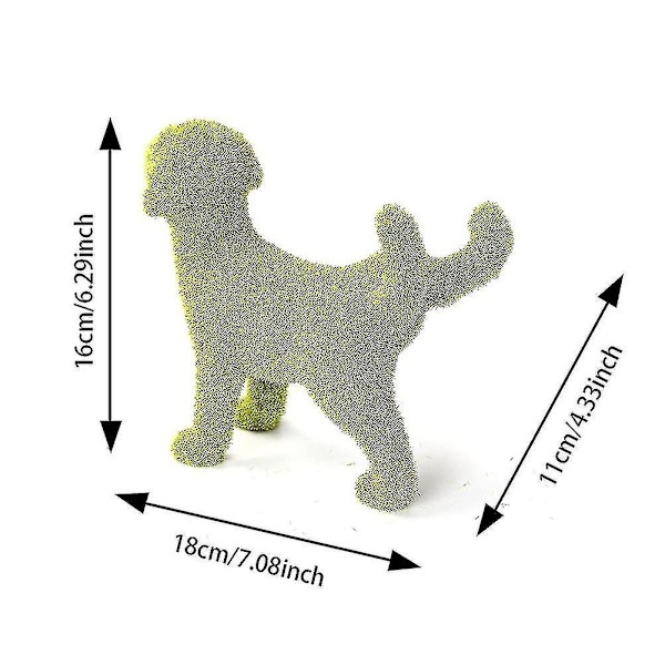 Imiteret buksbom Have Hunde Have Statue Grøn Simulering Flocking Dog Gårdsplads Skulptur Peeing Puppy