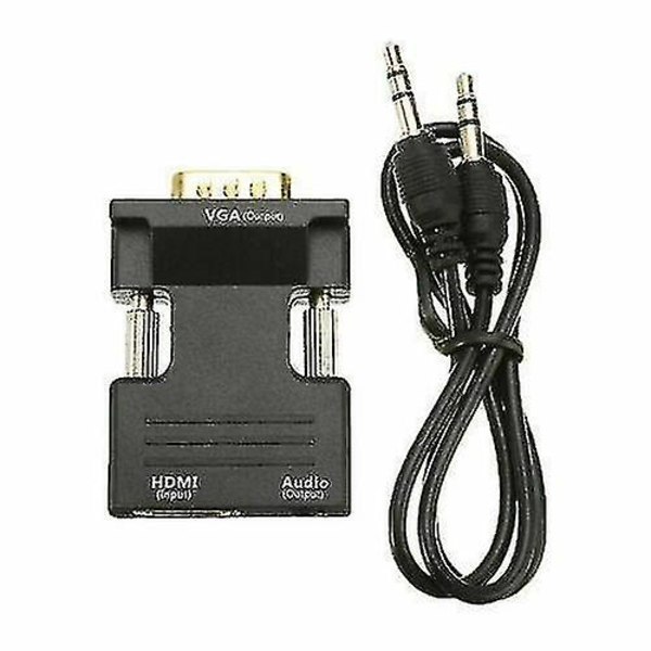 HDMI hona till vga hane adapter omvandlare med ljudkabel stöd 1080p utgång