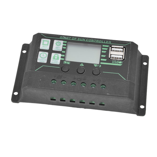 PWM MPPT Solar Charge Controller 10A Dual USB LCD Display Justerbar Regulator
