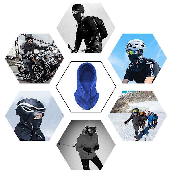 Cap Skid Vinter Vindtät Cap Utomhussport Haklapp Kallvadderad Huva Mask Plysch Varm Hatt Cykel Cykel Gray