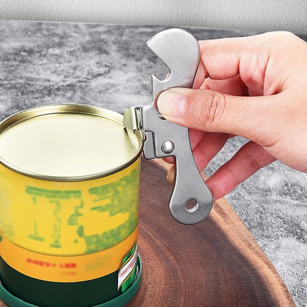 Sikker Dåseåbner Multifunktionel Rustfrit Stål Dåse Punch Flaskeåbner til Hjemmet