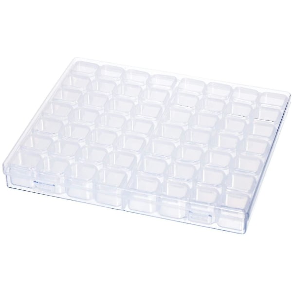 1 Pakke 56 Grids Plast Oppbevaringsbokser Smykker Organizer Bokser Klar Organizer Box Transparent