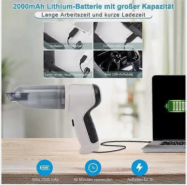 Luftblæser 35500RPM | Elektrisk duster | Trykluftsspray til PC-rengøring