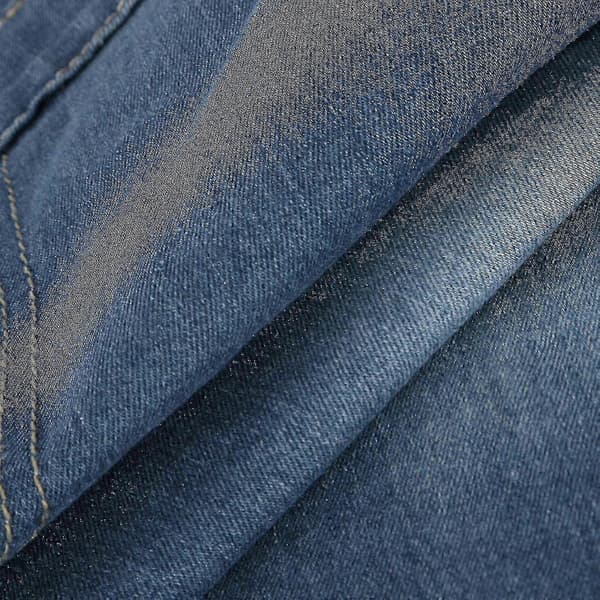 Herrebukser i ensfarget, avslappet passform med brystlomme og rett passform Light blue XL