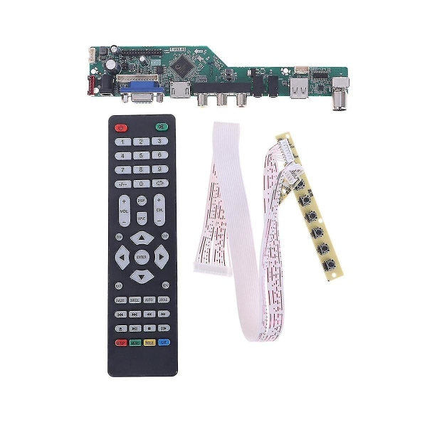 Laadukas T.v53.03 Universal LCD-TV-ohjaimen ohjainkortti V53 Analoginen TV Tv/av/pc/hd/ USB -media