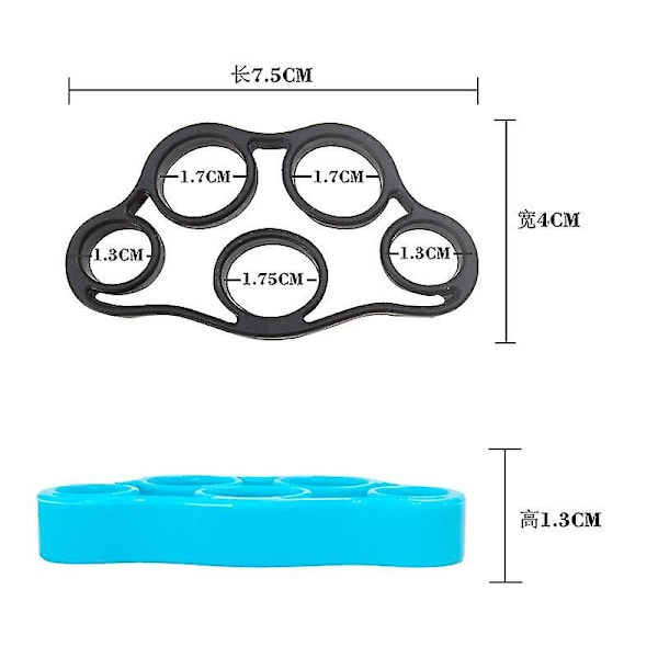 3 st Hand Grip Strengthener Finger Exerciser Set Grip Trainer Ring Underarm Grip Workout Finger Stretcher Finger Exerciser