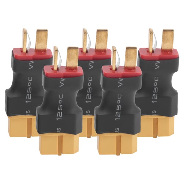 5 stk. XT60 hun-stik adapter T-type han-stik til RC-flybatteri