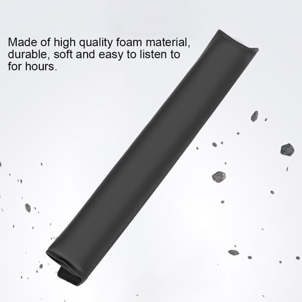 Universal Udskiftnings Blød Skum Headset Hovedbøjle Pude Sæt Sort