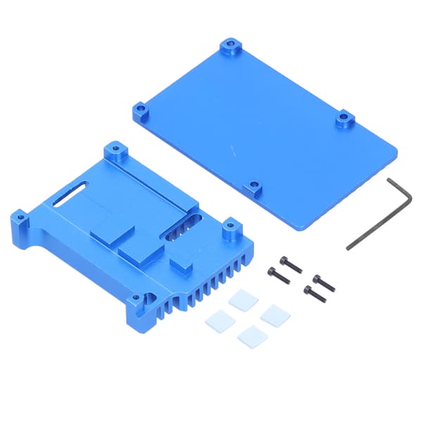 Kabinet til Raspberry Pi 4 B Aluminiumlegering Varmeafledningsskal Mikrocomputer Tilbehør