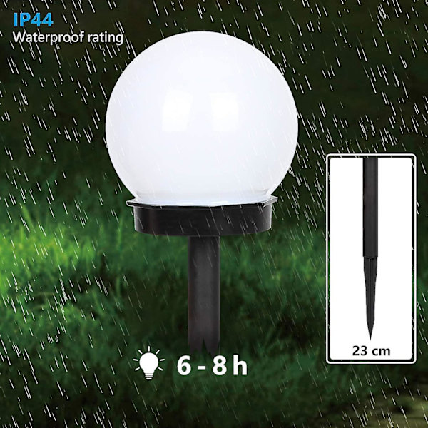 Solar Lights Outdoor, 6 kpl Solar Led Globe Powered Garden