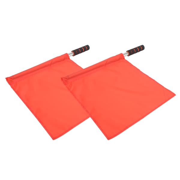 2-pack Domarflaggor i rostfritt stål Röda Sport Linjeman Tävling