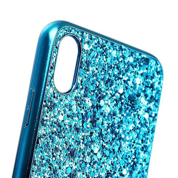 Iphone X / Xs Case, Hårt Lyx Sparkle Glitter Glänsande Bling Paljett Electroplate Mjukt Bumper Case Cover För Iphone X / Iphone Xs