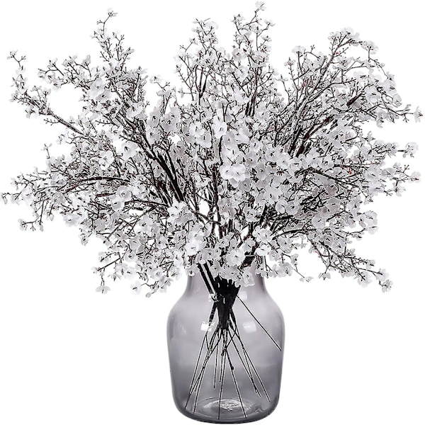 Gypsophila Artificial Blooms Flowers Bush Artificial Silk Silica, sininen white