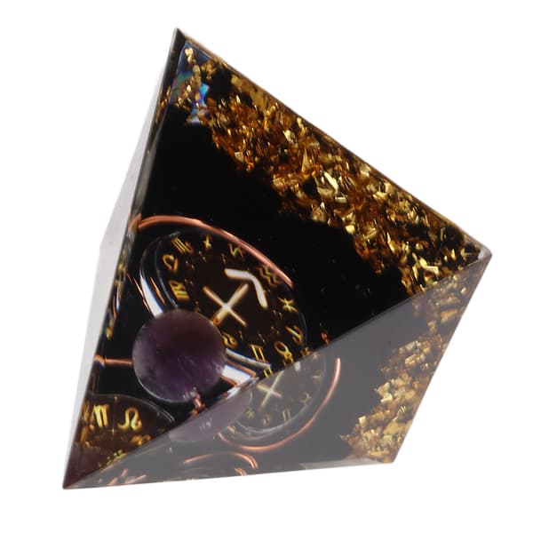 5 cm Orgonit Pyramide til Positiv Energi Healing Krystal Pyramide Meditation Orgonit Pyramider Chakra Zodiac Energi Generator Sagittarius