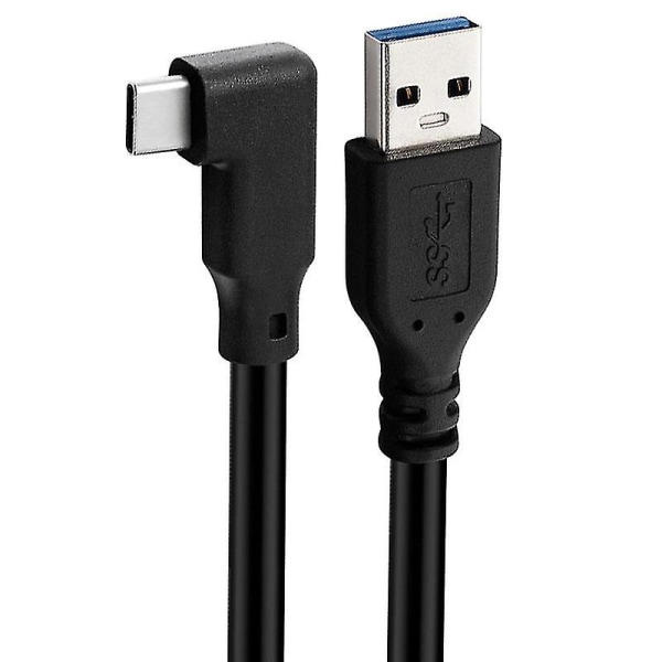 VR-datakaapeli kyynärpää Type-c datakaapeli Usb3.1 Gen 2 kaksoisurosvideoprojektiokaapeli 20 Vr mobiilipelikaapeli PQ102Black 3M