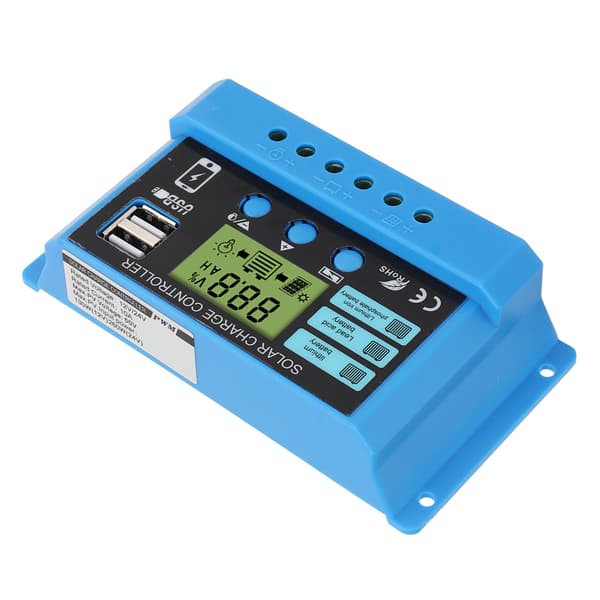 Solar Charge Controller 10A til 12V 24V Batteri Gadelygte PV Panel