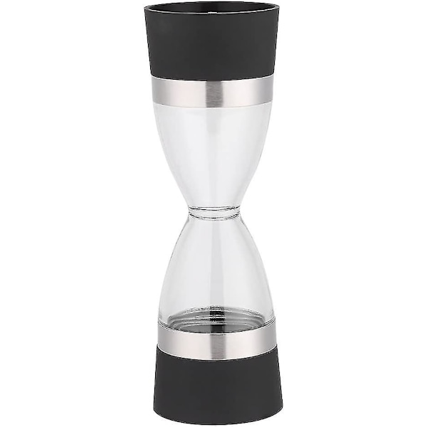 2 In 1 Double-ended Manual Salt Pepper Shaker Grinder Kitchen Milling Tool With Transparent Body