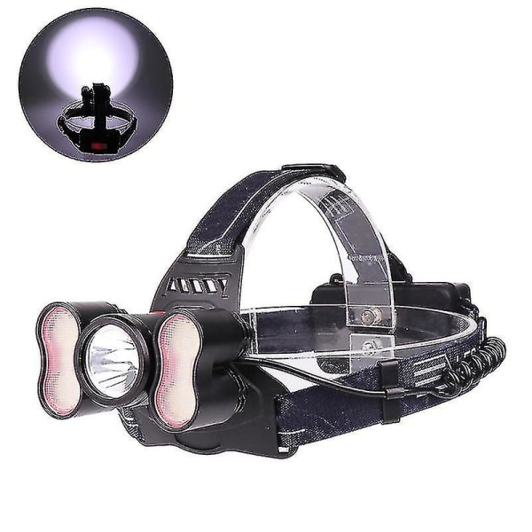 Hhcx-xanes 2709 2500lm T6+2* Smd Light Headlamp 18650 Battery Usb Interface 4 Modes Waterproof Camping Bi