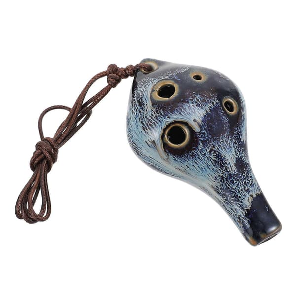 Keramisk 6-hullers alt-ocarina til begynderøvelse med bærbart design