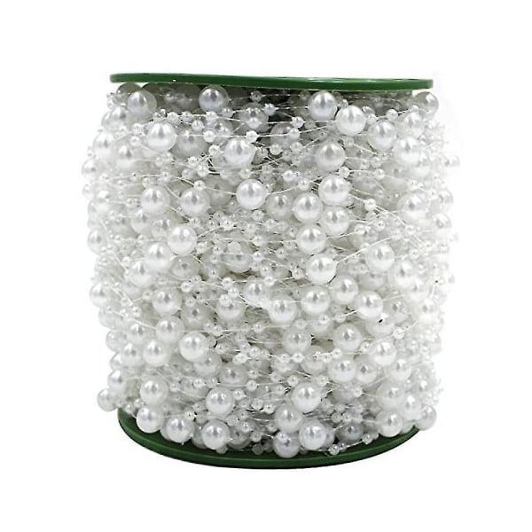 Faux Pearl Garland Roll Strand Bröllopsdekoration, 75m