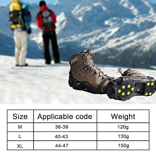 Ice Grippers Traction kiinnikkeet ja -saappaat Kumi Lumikenkä Piikkarit Crampon XL
