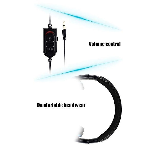 3,5 mm kablet gaming- og mikrofonhovedtelefon til Xbox-one Ps4